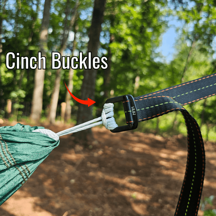 REM Hammock – 11' Camping Hammock with Bug Net, Cinch Buckles, Ridgeline Organizer, Underquilt Clips & Hanging High Hugger Straps - Hanging High Hammocks