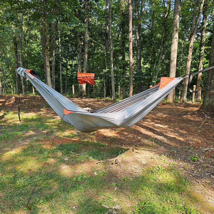 REM Hammock – 11' Camping Hammock with Bug Net, Cinch Buckles, Ridgeline Organizer, Underquilt Clips & Hanging High Hugger Straps - Hanging High Hammocks
