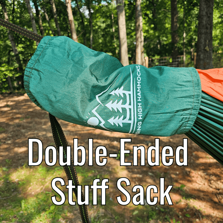 REM Hammock – 11' Camping Hammock with Bug Net, Cinch Buckles, Ridgeline Organizer, Underquilt Clips & Hanging High Hugger Straps - Hanging High Hammocks