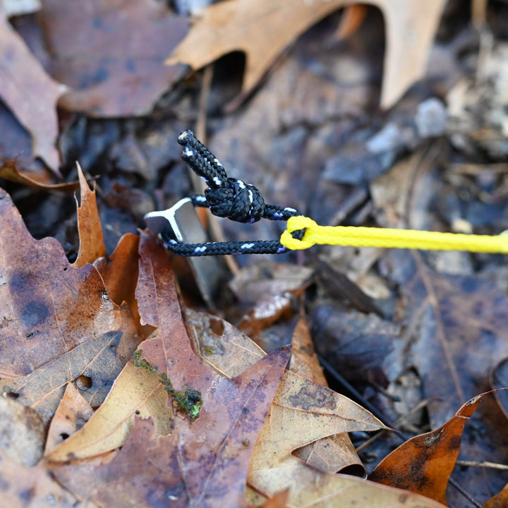 Tarp Tie Outs - Quick, easy and lightweight hammock tarp guy lines with tensioner for hammock camping - Hanging High Hammocks