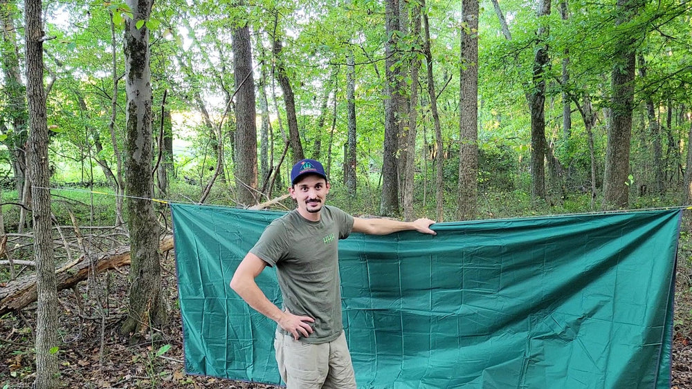 Adjustable Continuous Tarp Ridgeline with Hardware and Software for hammock camping - Hanging High Hammocks