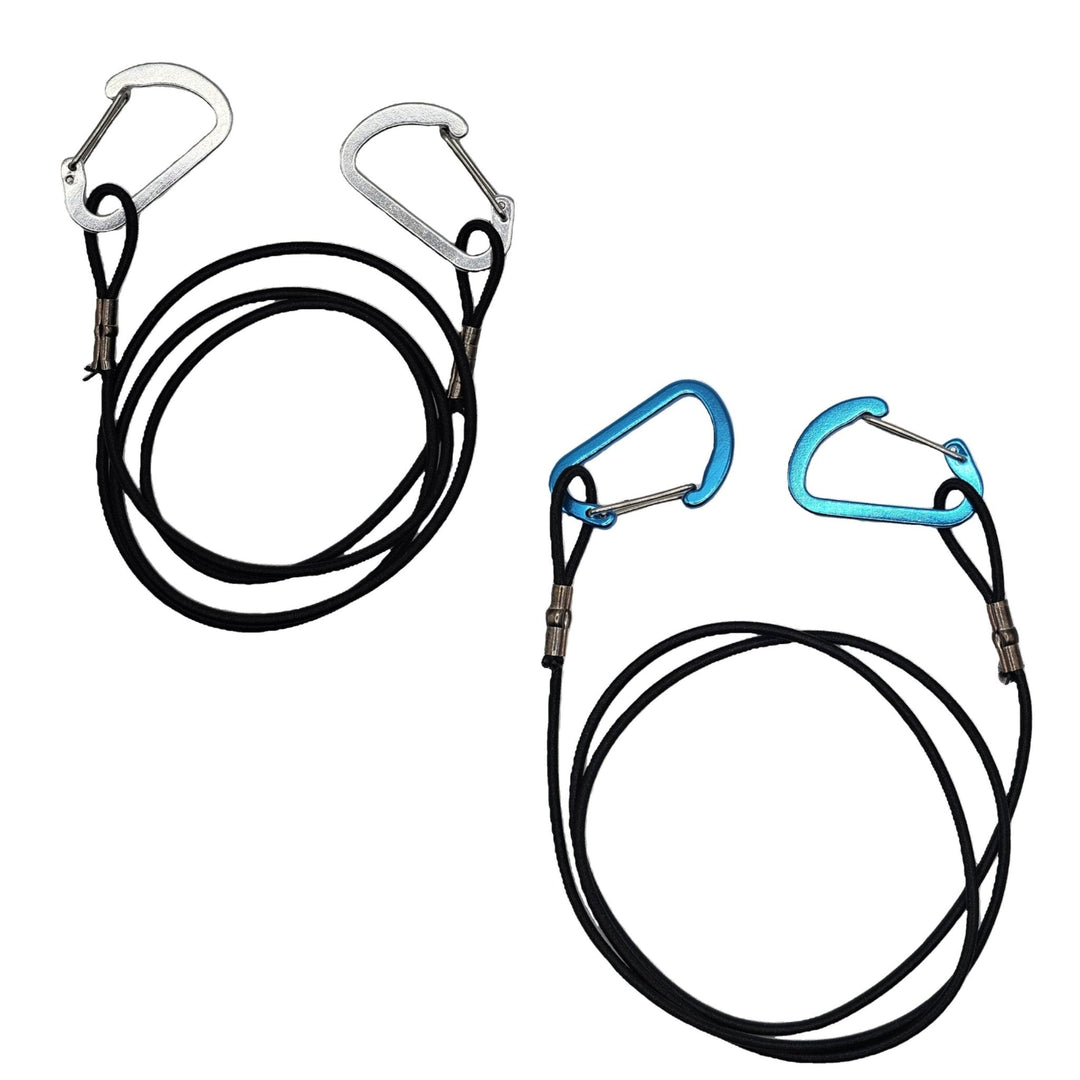 Keychain Clips Mini Carabiner – 1 5/8" Aluminum D - Shape Spring Loaded Clip (Durable & Quick Release) - Hanging High Hammocks