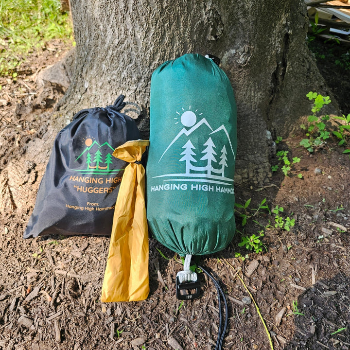 REM Hammock – 11' Camping Hammock with Bug Net, Cinch Buckles, Ridgeline Organizer, Underquilt Clips & Hanging High Hugger Straps - Hanging High Hammocks