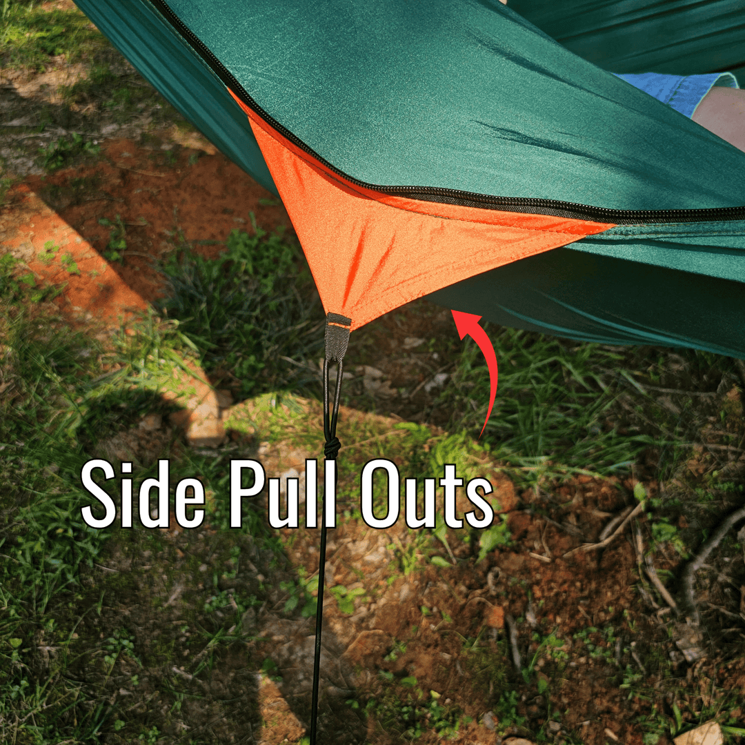 REM Hammock – 11' Camping Hammock with Bug Net, Cinch Buckles, Ridgeline Organizer, Underquilt Clips & Hanging High Hugger Straps - Hanging High Hammocks