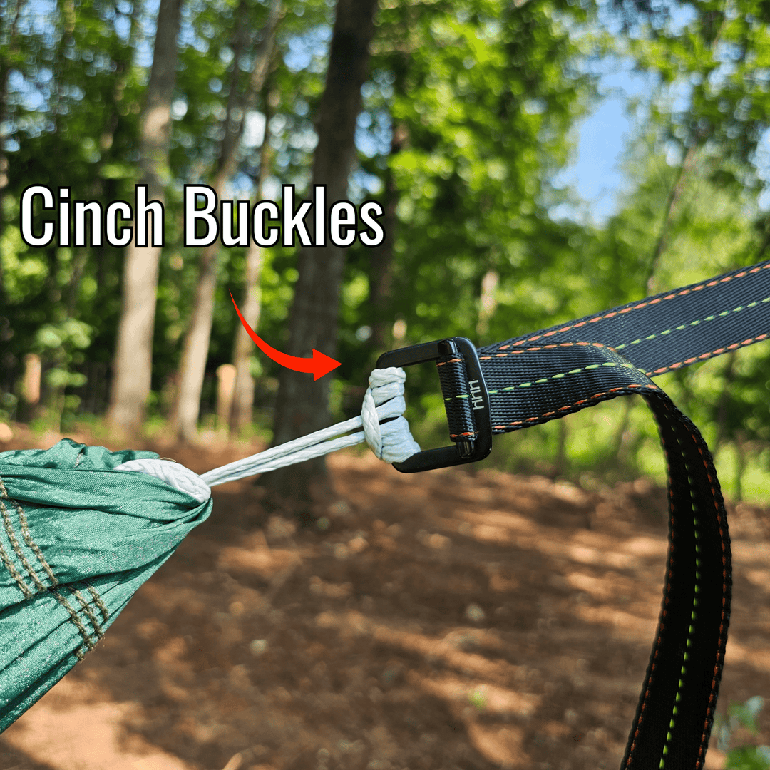 REM Hammock – 11' Camping Hammock with Bug Net, Cinch Buckles, Ridgeline Organizer, Underquilt Clips & Hanging High Hugger Straps - Hanging High Hammocks