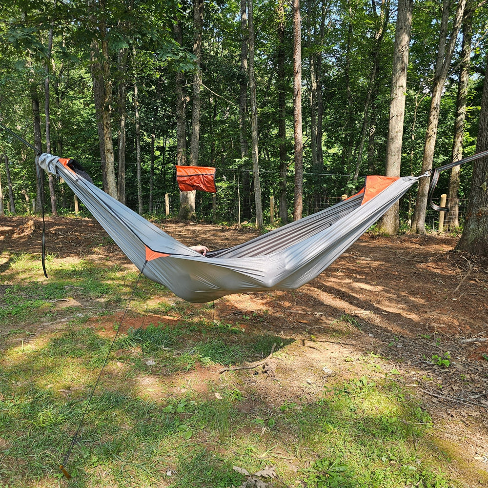 REM Hammock – 11' Camping Hammock with Bug Net, Cinch Buckles, Ridgeline Organizer, Underquilt Clips & Hanging High Hugger Straps - Hanging High Hammocks
