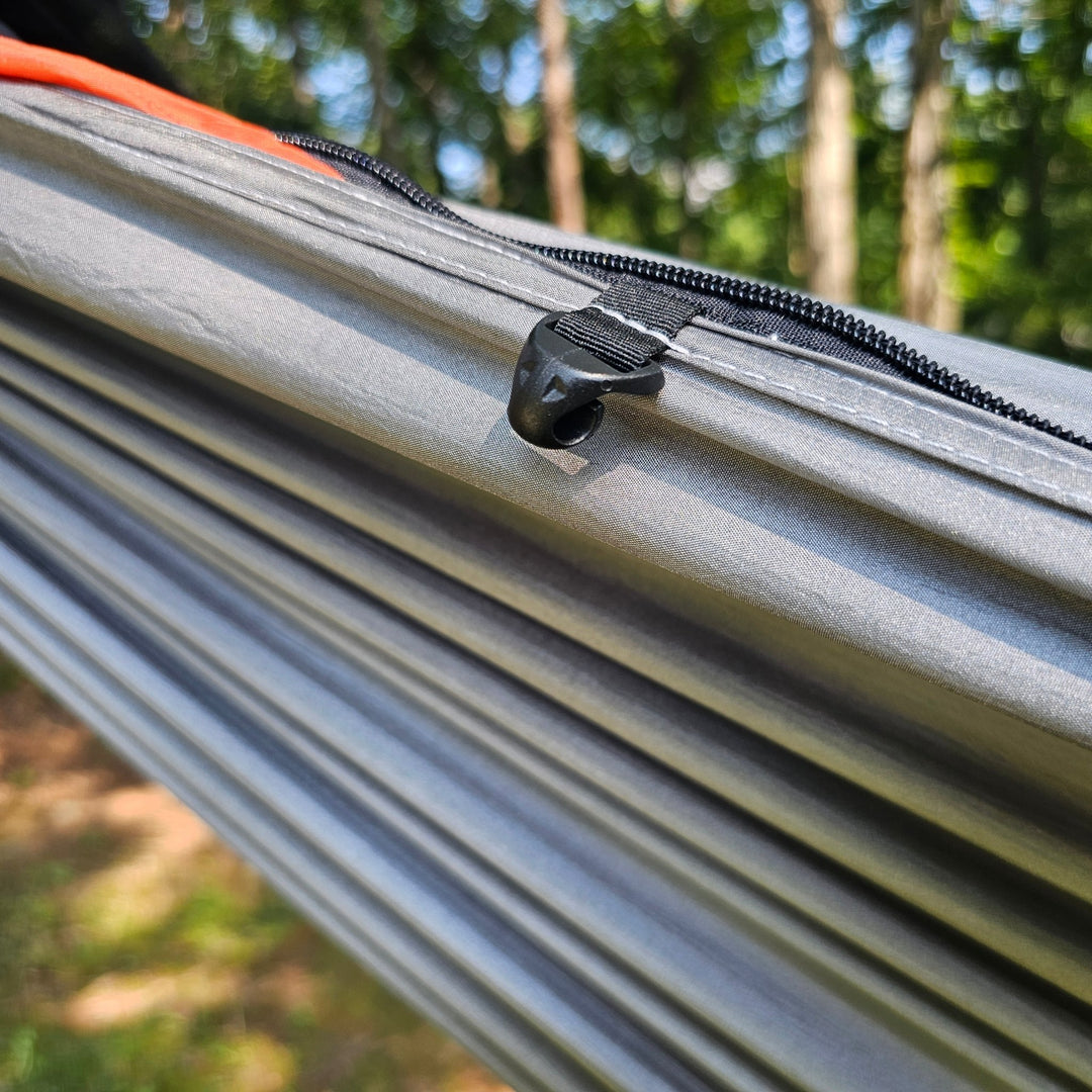 REM Hammock – 11' Camping Hammock with Bug Net, Cinch Buckles, Ridgeline Organizer, Underquilt Clips & Hanging High Hugger Straps - Hanging High Hammocks