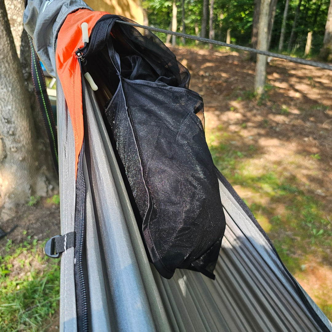 REM Hammock – 11' Camping Hammock with Bug Net, Cinch Buckles, Ridgeline Organizer, Underquilt Clips & Hanging High Hugger Straps - Hanging High Hammocks