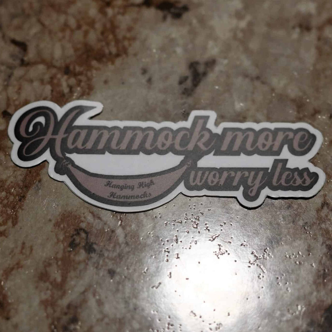 Hammock More Worry Less Sticker - Hanging High Hammocks