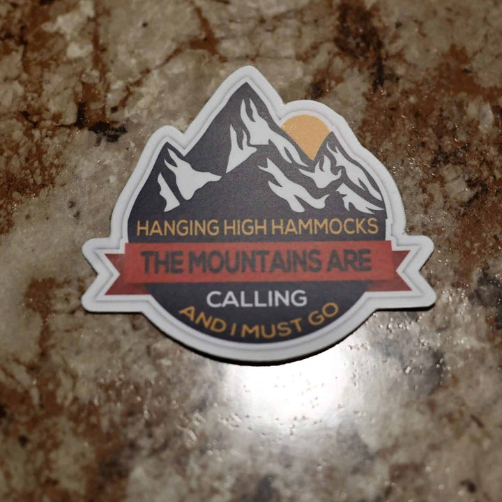 The Mountains Are Calling Sticker- Hanging High Hammocks - Hanging High Hammocks