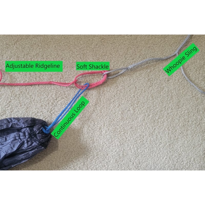 Rope Ridge Line Hammock Ridgeline Adjustable- 7/64th Amsteel (Single) โ Hanging High ...